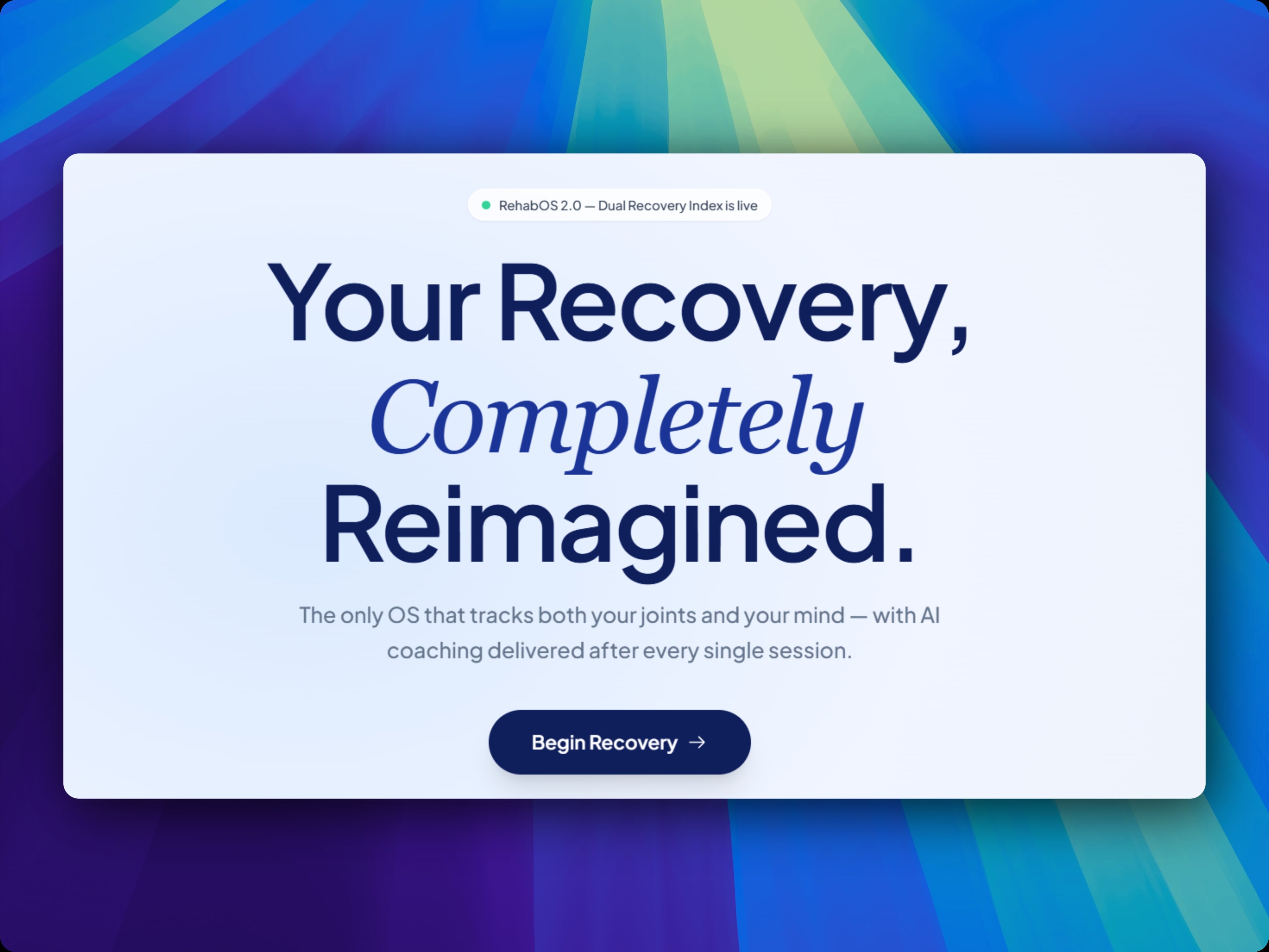 RehabOS - AI Rehabilitation Platform
